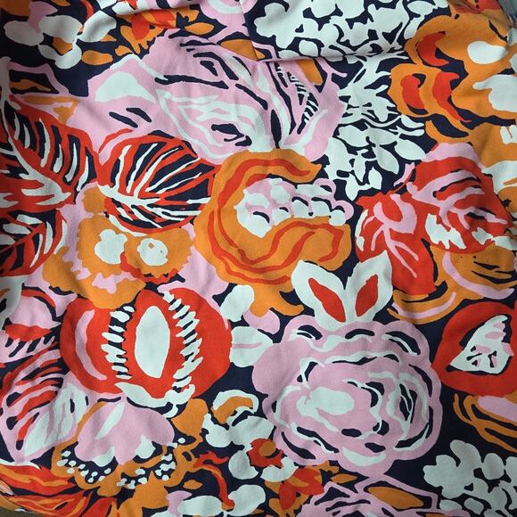 J.McLaughlin Multicolor Floral Shift Dress XS 3/4 Sleeve Stretch Knit w/ Pockets - Picture 13 of 13